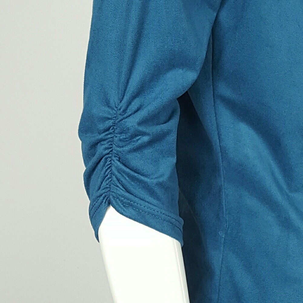 WOMEN'S BLUE BLAZER / CARDIGAN WATER FALL - Picture 3 of 4